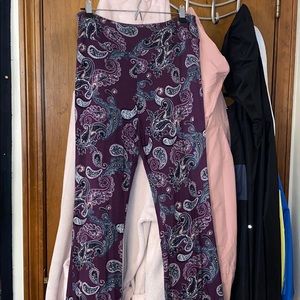 Paisley bell bottom flair pants